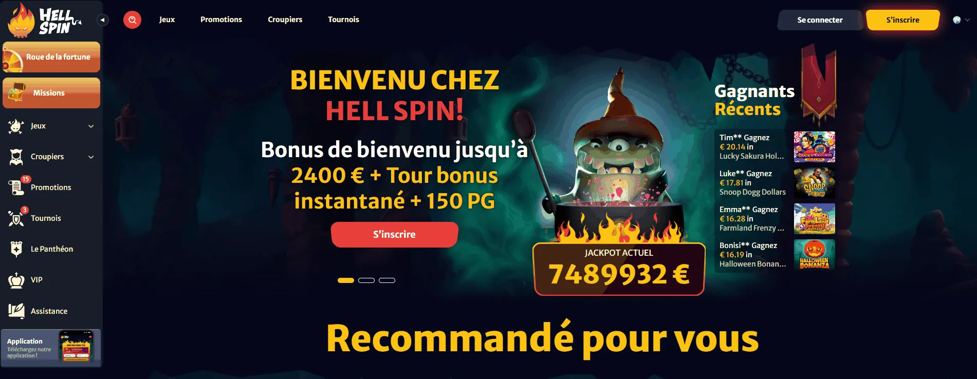 Casino en ligne Hell Spin